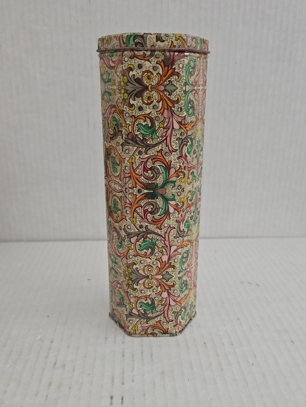 Vintage Floral Tin Box From England  Storage / Stash